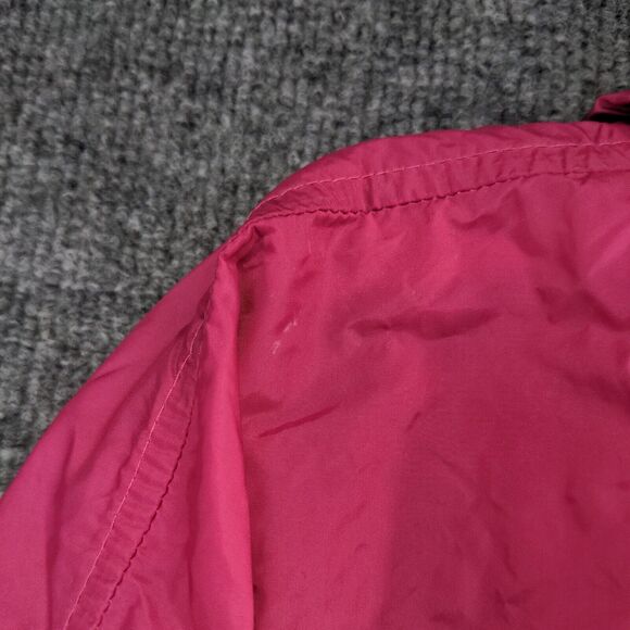 Eddie Bauer Men's Full Zip Hooded Windbreaker Jacket Pink Large Vented - Picture 5 of 15